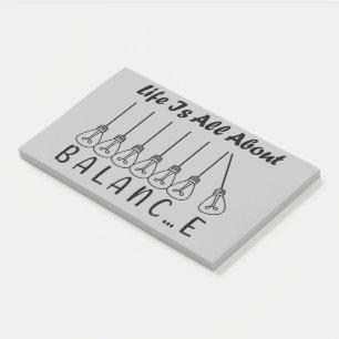 Het leven draait om evenwicht en motivatie inspira post-it® notes