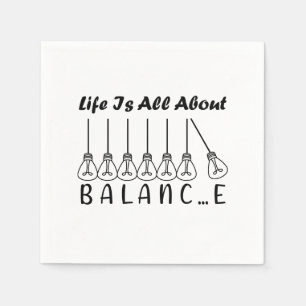 Het leven draait om evenwicht en motivatie inspira servet