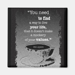 Het leven en de Waarden, geïllustreerd de citaat v Magneet