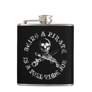 Het leven fulltimeskullflask_7 van Piraten Heupfles