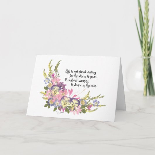 Het leven gaat niet over wachten kaart (Voorkant)