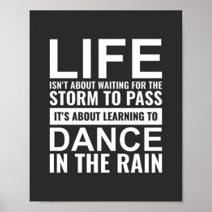 Het leven gaat niet over wachten op Inspirerend Poster