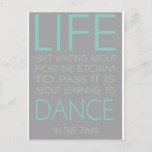 Het leven gaat niet over wachten tot het Storm voo Briefkaart