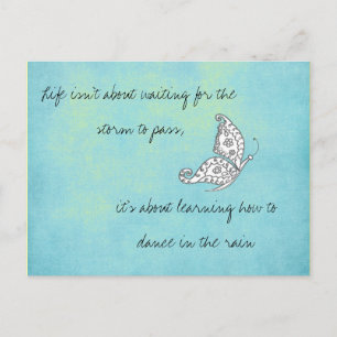 Het leven gaat niet over Waiting Quote Briefkaart