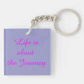 Het leven gaat over de reis - Fire Orchid Sleutelhanger (Achterkant)