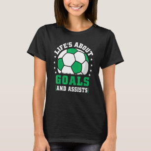 Het leven gaat over de Retro  Soccer Player Boy T-shirt