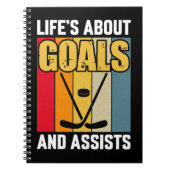 Het leven gaat over doelen en helpt Hockey Notitieboek (Voorkant)