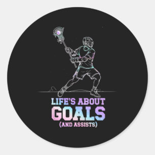 Het leven gaat over doelen en zijn lakse minnaar F Ronde Sticker