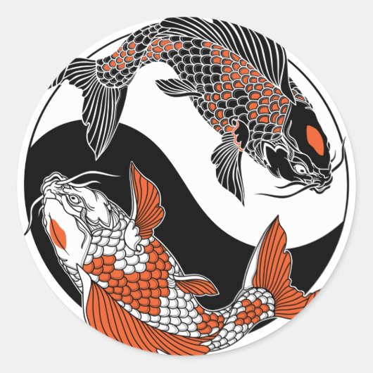 Het leven gaat over evenwicht. Twee symbolen voor Ronde Sticker (Voorkant)
