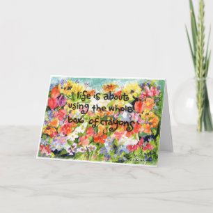 Het leven gaat over het gebruiken van de hele doos kaart