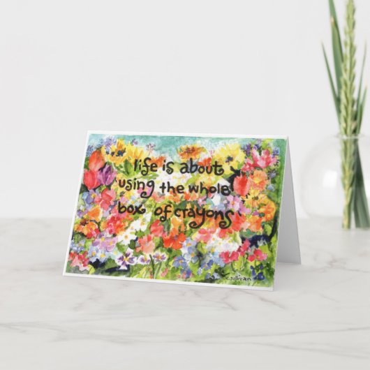 Het leven gaat over het gebruiken van de hele doos kaart (Voorkant)