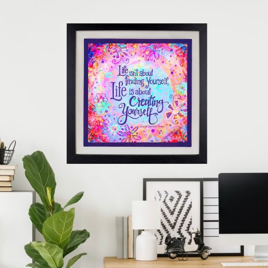 Het leven gaat over jezelf Creëer Foto Afdruk