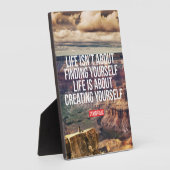 Het leven gaat over jezelf creëren fotoplaat (Zijkant)