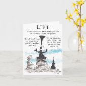 Het leven gaat over taart groeten Kaart (Gele Bloem)