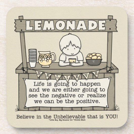 Het leven gebeurt bier onderzetter (Voorkant)