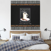 Het leven gebeurt boven coffeeshop Cafe Latte Canvas Afdruk (Insitu (Slaapkamer))
