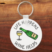 Het leven gebeurt, de hulp van de Wijn, het Vreemd Sleutelhanger (Voorkant)