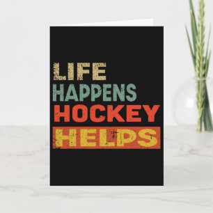 Het Leven Gebeurt Hockey Helpt Grappig IJshockey M Kaart