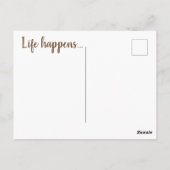 Het leven gebeurt Inspirerend Briefkaart (Achterkant)