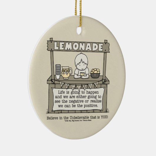 Het leven gebeurt keramisch ornament (Rechts)