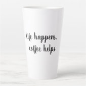 Het leven gebeurt, koffie helpt Mok (Voorkant)