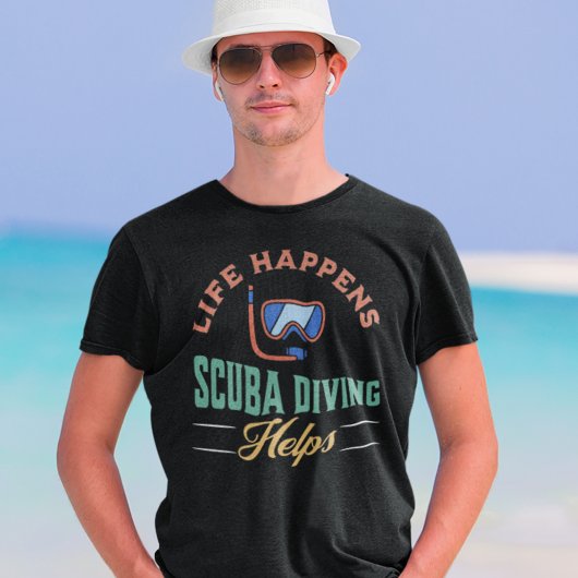 Het leven gebeurt Scuba-duikhulp T-shirt