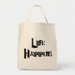 Het leven gebeurt tote bag