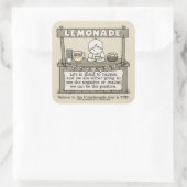 Het leven gebeurt vierkante sticker (Tas)