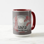 Het leven - Geniet van het Ride Surfer-meisje Mok (Voorkant rechts)