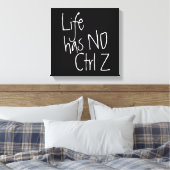 het leven heeft geen ctrl+z typografisch canvas afdruk (Insitu (Slaapkamer))