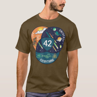 Het leven het universum en alles 42 beantwoorden a t-shirt