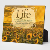 Het leven - hoe je reageert fotoplaat (Zijkant)