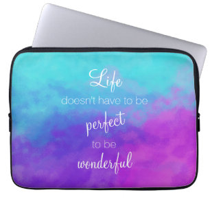 Het leven hoeft niet perfect te zijn laptop sleeve