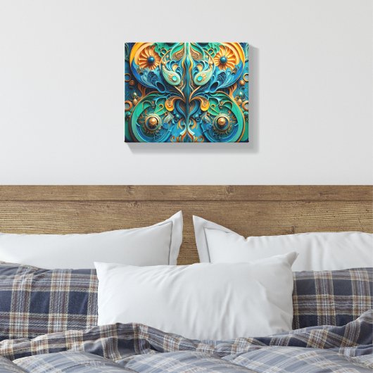 Het leven imiteert kunst canvas afdruk (Insitu (Slaapkamer))