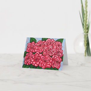 Het leven in de Rose Note Card Kaart