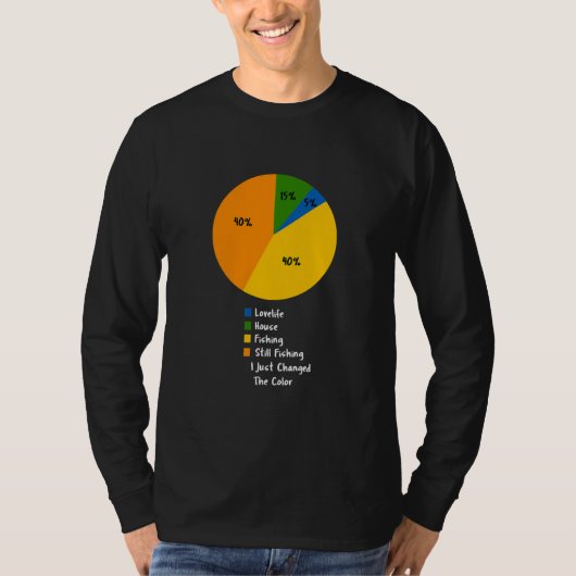 Het leven in een pietgrafiek Funny Fisherman Lover T-shirt (Voorkant)
