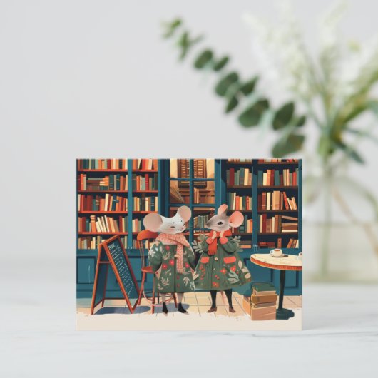 Het leven in Mice Town - Booklovers Chitchat Briefkaart (Staand voorkant)