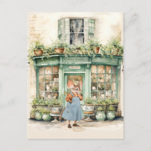 Het leven in Mice Town - Ms. Emily's Plant Shop Briefkaart