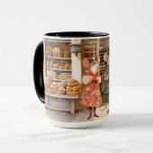 Het leven in Mice Town - Winkelen Buddies 4 Mok (Voorkant links)