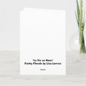 Het leven in Rose Greeting/Note Card Kaart (Achterkant)