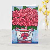 Het leven in Rose Greeting/Note Card Kaart (Gele Bloem)