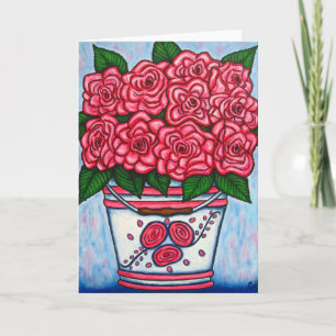 Het leven in Rose Greeting/Note Card Kaart