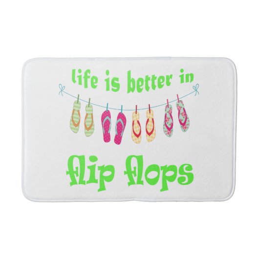 het leven in teenslippers badmat is beter (Voorkant)