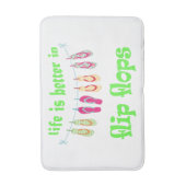 het leven in teenslippers badmat is beter (Voorkant Verticaal)