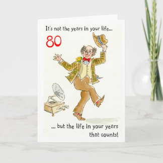 Het "leven in Uw Jaren" de 80ste Kaart van de