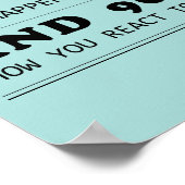 Het leven is 10% wat er met u gebeurt Motivatie Ci Poster (Hoek)