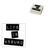 Het leven is absurd rubberstempel (Gestempeld)