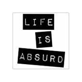 Het leven is absurd rubberstempel (Afrduk)