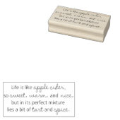 Het leven is als Apple Cider Sentiment Rubber Stam Rubberstempel (Gestempeld)