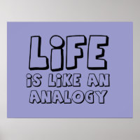 Het leven is als een analoog grappig Poster